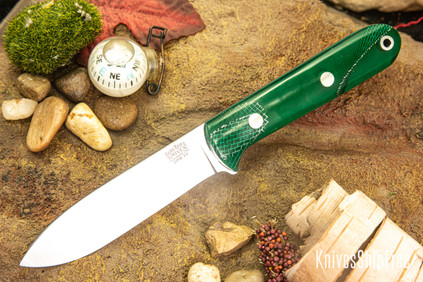 Bark River Knives: Mini Kephart - CPM 3V - Green Cyclone Mesh - Green Liners