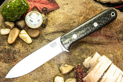 Bark River Knives: Mini Kephart - CPM 3V - Black Carbon Fiber