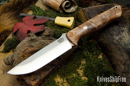 Bark River Knives: Bravo 1.25 LT - CPM 3V - Dark Curly Maple