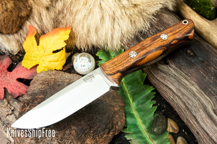 Bark River Knives: Bravo 1 - Rampless - Desert Ironwood - Black Liners - Mosaic Pins #3