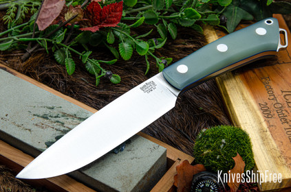 Bark River Knives: Fox River II LT - CPM 3V - Ghost Green Jade G