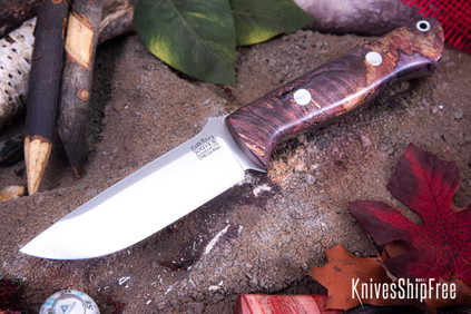 Bark River Knives: Bravo 1 - CPM CruWear - Cocoa & Tan Maple Burl