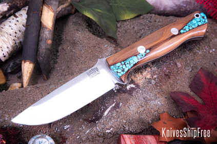 Bark River Knives: Bravo 1 - CPM CruWear - Red Texas Fencepost - White Liners