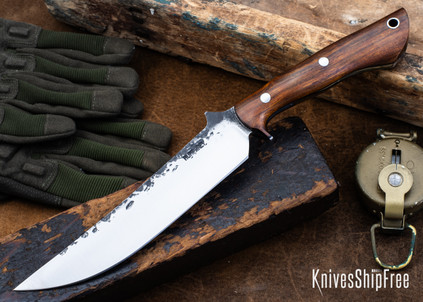 Lon Humphrey Knives: Viper - Forged 52100 - Desert Ironwood - Black Liners - LH24HI173