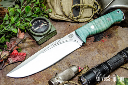 Bark River Knives: Bravo Strike Force II - CPM 3V - Sage Tigertail Maple Burl #1