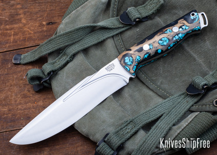 Bark River Knives: Bravo Strike Force II - CPM 3V - Gunmetal Cholla Cactus with Turquoise #2