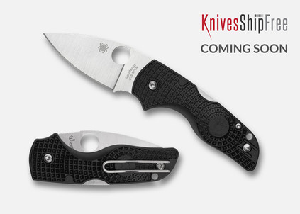 Spyderco Native Chief Lightweight Folding Knife 4.02 CTS-BD1N Satin Combo  Blade, Black FRN Handles - KnifeCenter - C244PSBK