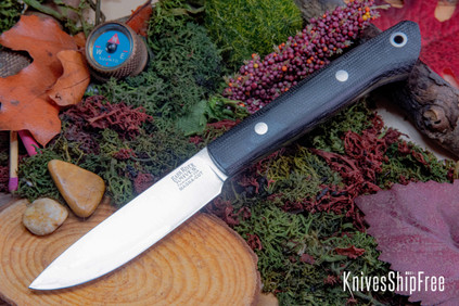 Bark River Knives: Little Creek II - CPM MagnaCut - Black Canvas Micarta - Matte