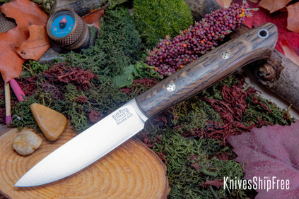 Bark River Knives: Little Creek II - CPM MagnaCut - Bog Oak - Mosaic Pins #4