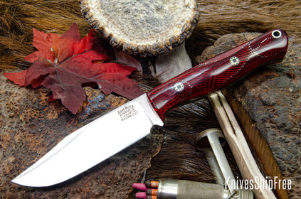 Bark River Knives: Gunny Sidekick - CPM MagnaCut - Red Cyclone Mesh - Toxic Green Liners - Mosaic Pins