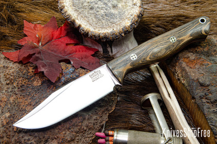 Bark River Knives: Gunny Sidekick - CPM MagnaCut - Bog Oak - Red Liners - Mosaic Pins #2