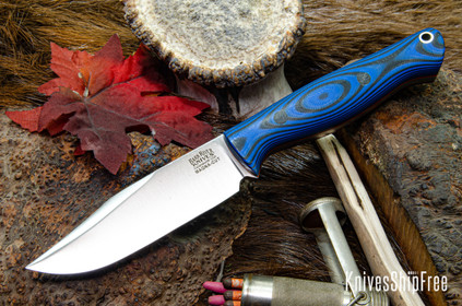 Bark River Knives: Gunny Sidekick - CPM MagnaCut - Blue & Black G-10 - Orange Liners - Black Pins