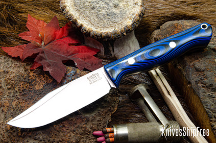 Bark River Knives: Gunny Sidekick - CPM MagnaCut - Blue & Black G-10