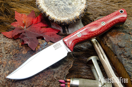 Bark River Knives: Gunny Sidekick - CPM MagnaCut - Firedog Canvas Micarta - White Liners - Mosaic Pins