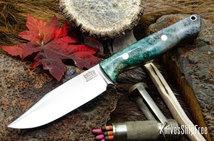 Bark River Knives: Gunny Sidekick - CPM MagnaCut - Green & Gray Maple Burl