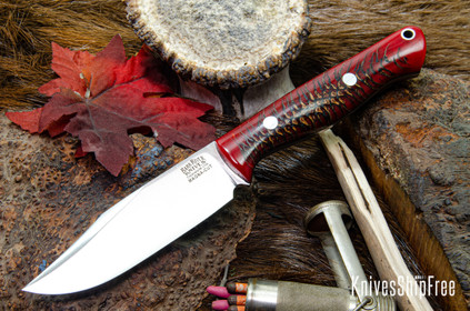 Bark River Knives: Gunny Sidekick - CPM MagnaCut - Red Pinecone - Black Liner