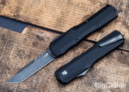 Kershaw Knives: Livewire - OTF Auto - Black Anodized Aluminum - CPM-MagnaCut - Tanto - Blackwash - 9000T