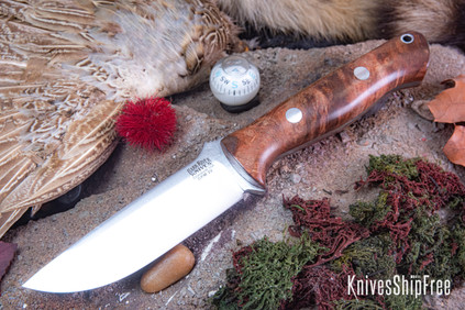 Bark River Knives: Bravo 1 LT - CPM 3V - Hellfire Maple Burl #1