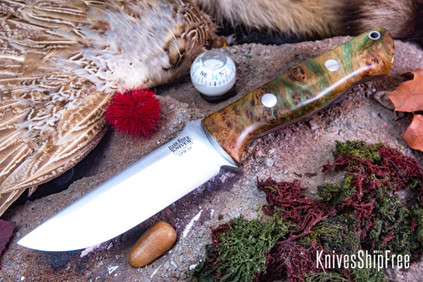 Bark River Knives: Bravo 1 LT - CPM 3V - Camo Maple Burl - #2