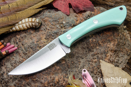 Bark River Knives: Iron River MagnaCut - Sea Blue G-10 - Thick Black & Sea Blue Liners