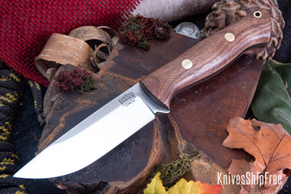 Bark River Knives: Bravo 1 - CPM 3V - Rampless - American Walnut - Brass Pins