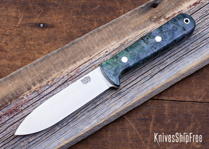 Bark River Knives: Kephart 4 - CPM 3V - Dark Green & Gray Maple Burl