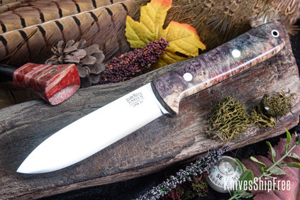 Bark River Knives: Kephart 4 - CPM 3V - Rose Gold & Purple Maple Burl