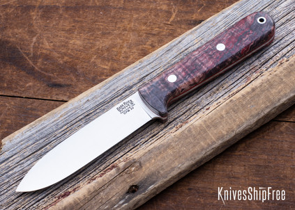 Bark River Knives: Kephart 4 - CPM 3V - Hellfire Maple Burl - Red Liners