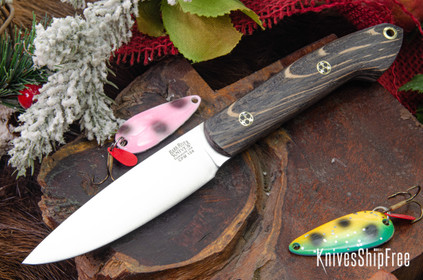 Bark River Knives: Bird & Trout - CPM 154 - Bog Oak - Black Liners - Mosaic Pins #2