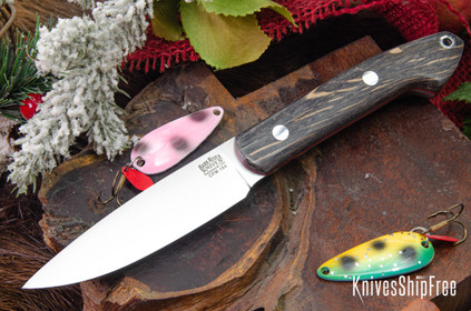 Bark River Knives: Bird & Trout - CPM 154 - Bog Oak - Red Liners #1