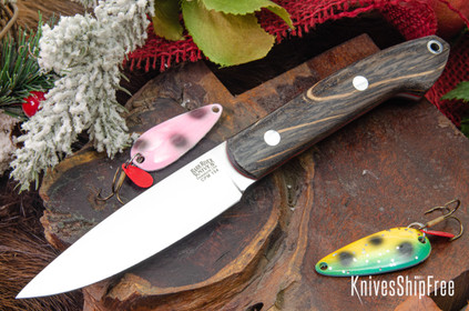 Bark River Knives: Bird & Trout - CPM 154 - Bog Oak - Red Liners #2