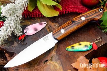 Bark River Knives: Bird & Trout - CPM 154 - Desert Ironwood - Blue Liners #2