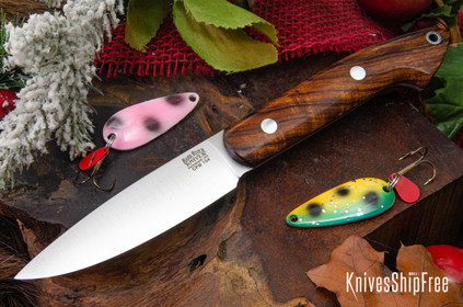 Bark River Knives: Bird & Trout - CPM 154 - Desert Ironwood - Purple Liner