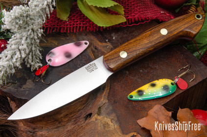 Bark River Knives: Bird & Trout - CPM 154 - Desert Ironwood - Red Liners - Brass Pins #1