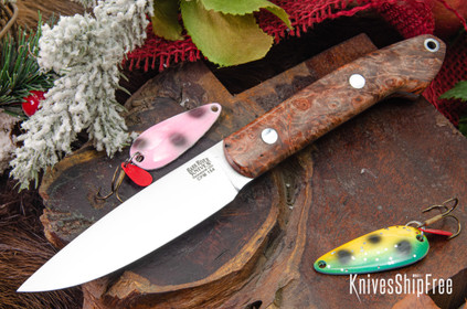 Bark River Knives: Bird & Trout - CPM 154 - Salmon & Cream Maple Burl