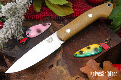 Bark River Knives: Bird & Trout - CPM 154 - Natural Canvas Micarta