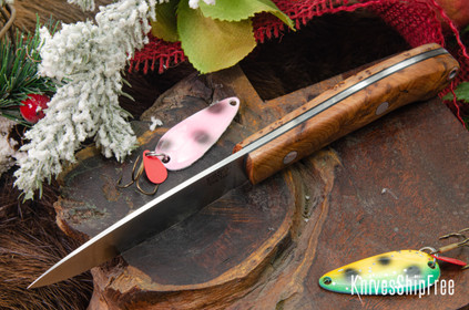 Bark River Knives: Bird & Trout - CPM 154 - Thuya Burl - Black Liners