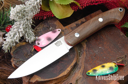 Bark River Knives: Bird & Trout - CPM 154 - Mesquite Burl - Red Liners