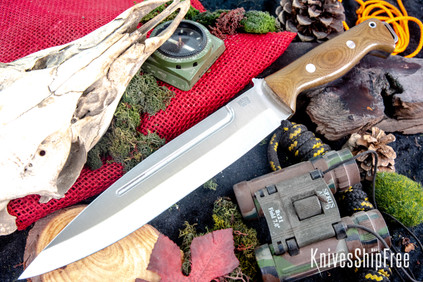 Barkさま Bark River Knives: Pig Sticker - CPM-154 - Red & Black