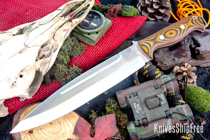 Barkさま Bark River Knives: Pig Sticker - CPM-154 - Red & Black