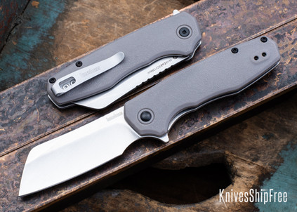 Kershaw Knives: Wharf - Assisted Flipper - Liner Lock - Gray Nylon - 8Cr13MoV Cleaver Blade - 1414
