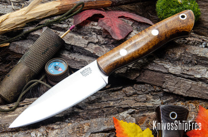 Bark River Knives: Mini Aurora - CPM-3V - Dark Curly Maple - Black Liners #2