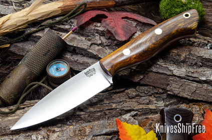 Bark River Knives: Mini Aurora - CPM-3V - Desert Ironwood - Red Liners - Brass Pins #2