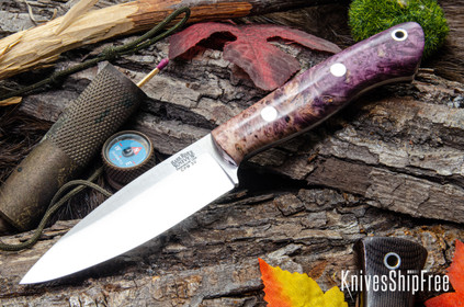 Bark River Knives: Mini Aurora - CPM-3V - Cherry & Purple Maple Burl #2