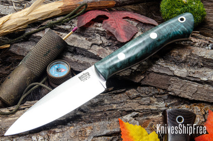 Bark River Knives: Mini Aurora - CPM-3V - Emerald Maple Burl #4