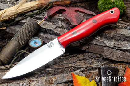 Bark River Knives: Mini Aurora - CPM-3V - Red G-10 - Natural Liners & Pins