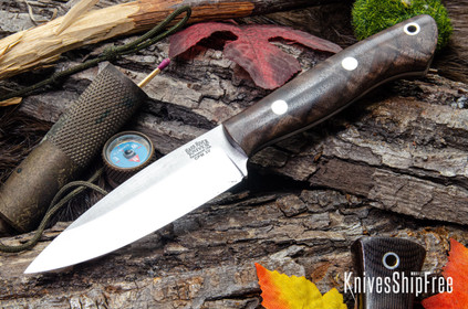 Bark River Knives: Mini Aurora - CPM-3V - Walnut Burl - Black Liners