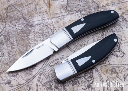 Begg Knives: Drop Point Mini - Slipjoint - Black G-10