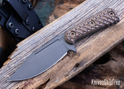 RMJ Tactical: UCAP Fixed Blade - Textured Hyena Brown G-10 - CPM-MagnaCut - Tungsten Cerakote