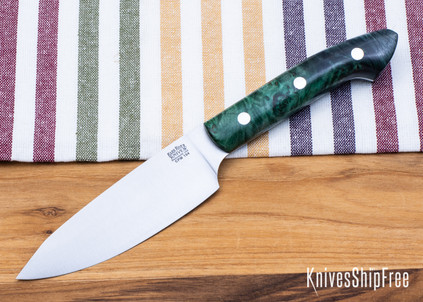 Bark River Knives: Petty Z - CPM-154 - Dark & Light Green Maple Burl